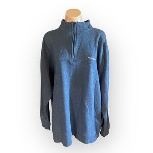 Columbia Men’s XXL Hart Mountain II Blue Half Zip Sweatshirt